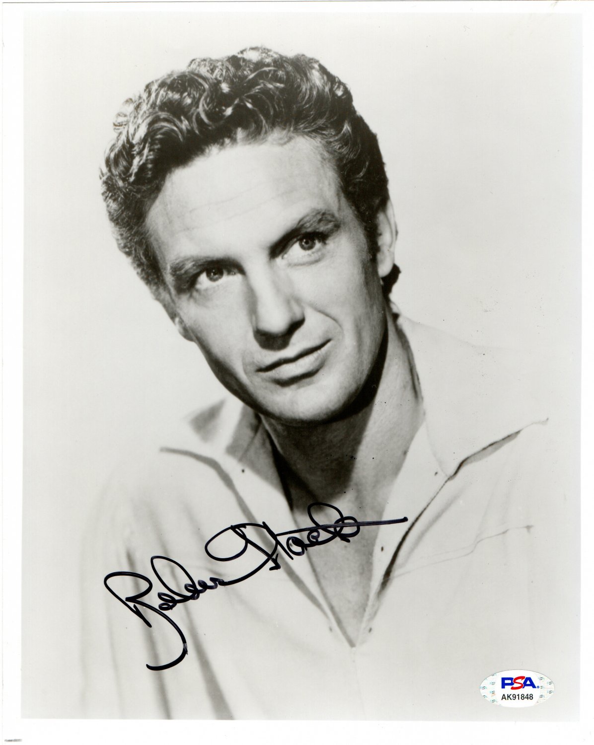 Unsolved Mysteries Host and Actor Robert Stack Signed Photo PSA Athenticated!