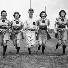 AAGPBL Rockford Peaches Manager Bill Allington Running With Four Players Photo