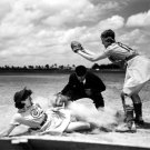 AAGPBL Fort Wayne Daisies Marge Callaghan Sliding Into Home Plate 1948 Photo