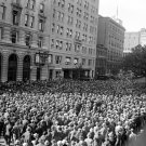Washington Senator Fans Watch Scoreboard of Washington Star Newspaper 1925 World Series Photo