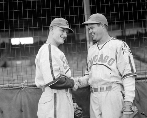 Chicago Cub Jim Gleeson and Chicago Cub Rip Russell 1939 Photo