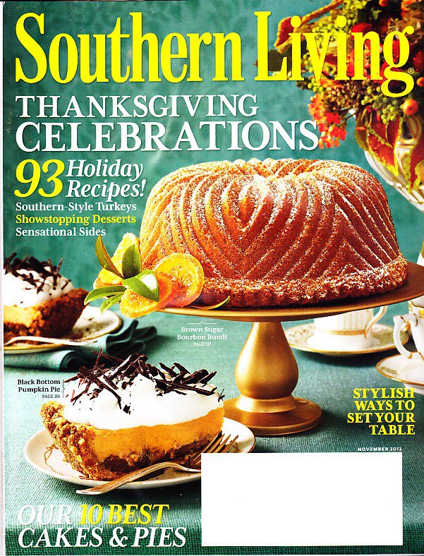 Southern Living Magazine, November 2012, Thanksgiving