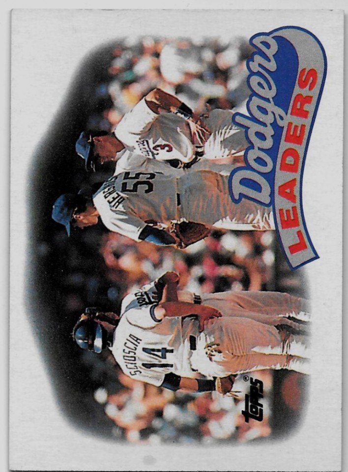 1989 Topps Baseball, #669, Los Angeles Dodgers Team Leaders