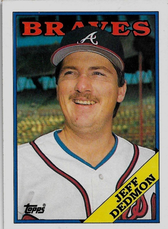 1988 Topps Baseball Card, Jeff Dedmon, Atlanta Braves