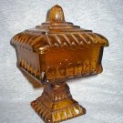 Jeannette Vintage Amber Gold Compote Wedding Dish