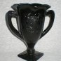 L.E. Smith Black Amethyst Loving Cup Trophy Vase