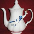 Flower Duet Japanese White Porcelain Coffee Pot