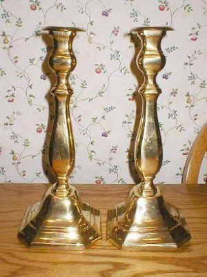 Extra Large Vintage Brass Candle Holder Candelsticks
