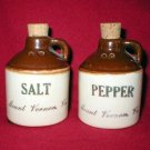 Mount Vernon Art Pottery Salt & Pepper Shaker Jugs