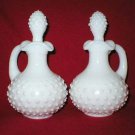 Avon Vintage Milk Glass Cruet Bath Oil Perfume Bottles