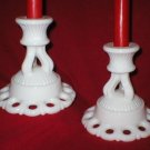 Westmoreland Vintage Lace Candle Holder Candlesticks
