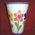 New England Pottery Hand Painted Flower Vase