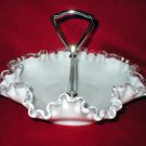 Fenton Glass Vintage Silvercrest Candy Bon Bon Serving Dish