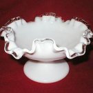 Fenton Glass 8" Silvercrest Footed Candy Compote Dish Fenton Glass 8" Silvercrest Footed Candy Compote Dish