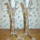 Cris D' Arques /Durand Bandol Clear Glass Candlesticks