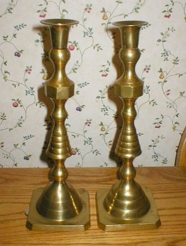 Vintage Solid Brass Candle Holder Candlesticks