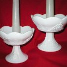 Indiana Colony Harvest Milk Glass Candle Holders Indiana Colony Harvest Milk Glass Candle Holders