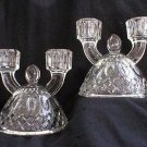 Imperial Glass Vintage Double Candle Holders