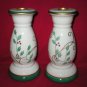 Ceramic Christmas Holly Candle Holder Candlesticks