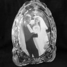 Mikasa Oval 5x7 Glass Floral Photo Picture Frame
