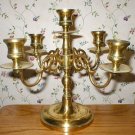 Heavy Solid Brass 5-light Candelabra Candle Holder