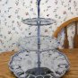 Scalloped 3-Tier Chrome Tidbit Serving Tray
