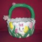 Ceramic Art Pottery Easter Bunny Basket