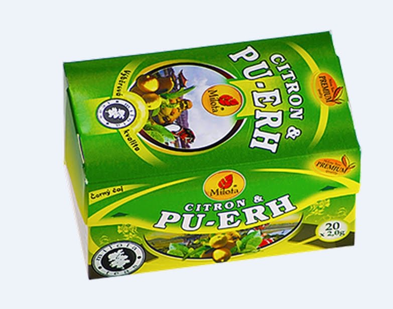 Pu Erh with Lemon 40g - 20 Cut Tea Bags - Natural Herbal Dried Herbs Organic BlackTea