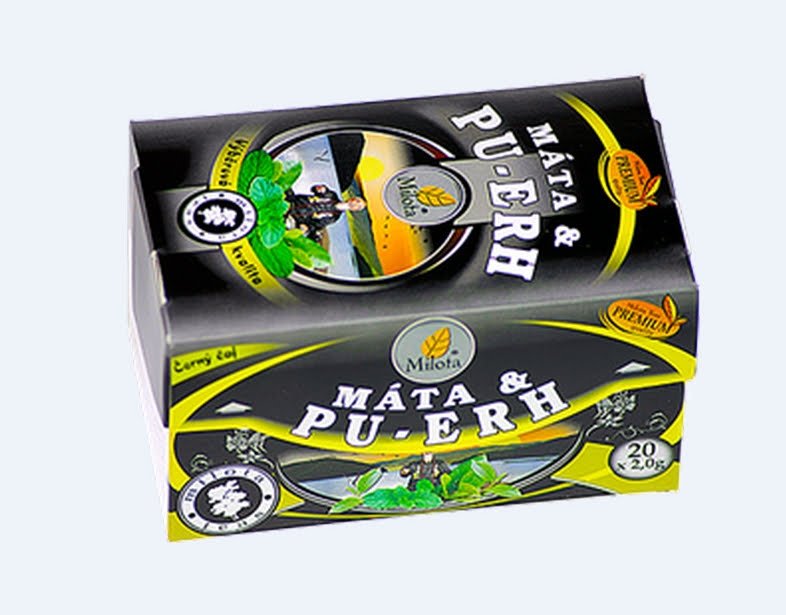 Pu Erh with Mint 40g - 20 Cut Tea Bags - Natural Herbal Dried Herbs Organic BlackTea