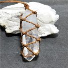 Himalayan Natural Crystal Pendant Hemp Rope Handmade Extra