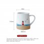 Hand painted ins style creative underglaze color sea lighthouse seagull beach ceramic mug water cup