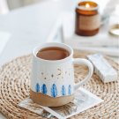 Hand painted personalized creative underglaze color moon and stars ceramic tea mug water cup