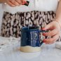 Hand painted personalized creative underglaze color starry night ceramic tea mug water cup
