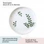 Vintage artistic handmade ceramic hand painted plants coffee cup and saucer set salad plate
