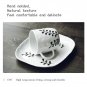 Vintage artistic handmade ceramic hand painted plants coffee cup and saucer set salad plate