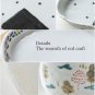 Handmade ceramic hand painted underglaze color forest breakfast tableware snack plate drinking cup