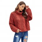 Winter fashion ladies new high neck loose thick warm sweater