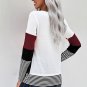Autumn and winter new fashion women's pullover knitted sweater stitching top