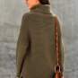 Fashion women's new solid color high neck long sleeve pullover sweater