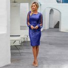 Fashion women's new sexy prom evening dress slim long-sleeved sequin dress