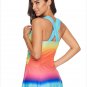 Sexy female swimsuit gradient color cover belly skirt style four-corner split swimsuit