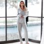 Fashion new sexy ladies single-breasted long-sleeved loose pajamas