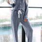 Fashion new sexy ladies single-breasted long-sleeved loose pajamas