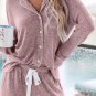 Fashion new sexy ladies single-breasted long-sleeved loose pajamas