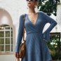Women's new product V-neck sexy knitted dress