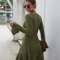 Women's new product V-neck sexy knitted dress