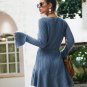 Women's new product V-neck sexy knitted dress
