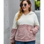 Oversized women's autumn and winter warmth and thick hooded sweater