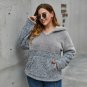 Oversized women's autumn and winter warmth and thick hooded sweater