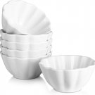 DOWAN Porcelain Ramekins - Oven Safe Ramekins for Souffle, Brulee, Small Bowls, 6pc, White